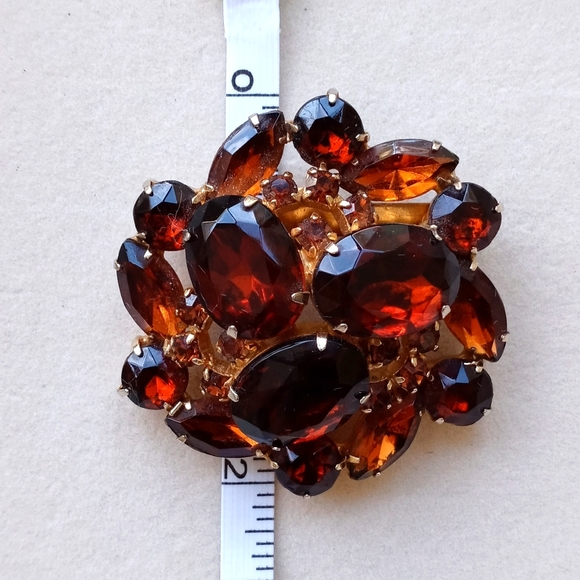 Vintage Colorful Gold Brooch Bundle Amber Multi-Color - Picture 9 of 10